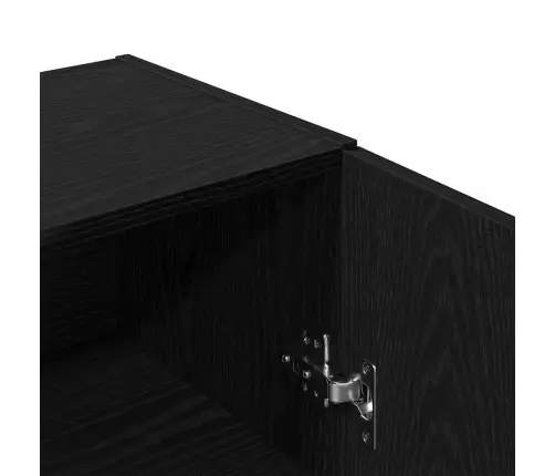 Puhvetkapp, Must Tamm, 100 X 36 X 60 cm Tehispuit Puhvetkapp, Must Tamm, 100 X 36 X 60 cm Tehispuit