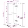 Prie Sienos Montuojama Spintelė, Juodo Ąžuolo Spalvos, 32X20X67cm Inžinerinė Mediena