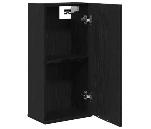 Prie Sienos Montuojama Spintelė, Juodo Ąžuolo Spalvos, 32X20X67cm Inžinerinė Mediena