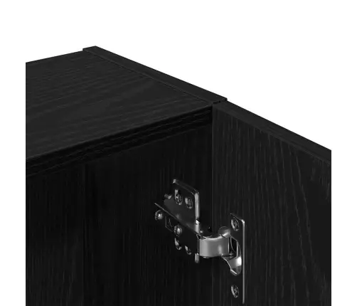 Prie Sienos Montuojama Spintelė, Juodo Ąžuolo Spalvos, 32X20X67cm Inžinerinė Mediena