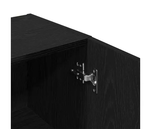 Vonios Spintelė Su Lentyna Juoda Ąžuolo 32 X 34 X 188,5 Cm