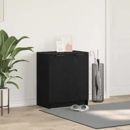 Kinga Kapp Riiuliga Uksega Must Tamm 59 X 35 X 70 Cm Tehispuit