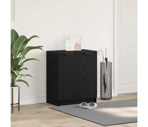 Kinga Kapp Riiuliga Uksega Must Tamm 59 X 35 X 70 Cm Tehispuit