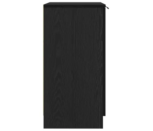 Kinga Kapp Riiuliga Uksega Must Tamm 59 X 35 X 70 Cm Tehispuit