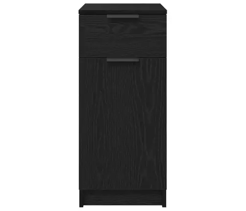 Rakstāmgalda Skapītis Melnā Ozola Krāsā - 33X50X75 Cm - Izgatavots No Inženierijas Koka Vidaxl