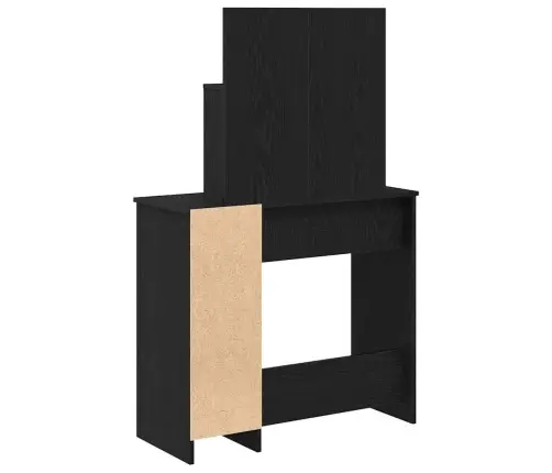 Makiažo Stalas Su Stalčių Juodas Ąžuolas 86,5 X 35 X 136 Cm