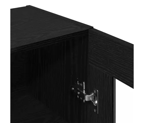 Melna Ozola Sienas Skapis - 69.5X34X90 Cm Vidaxl