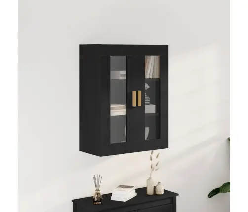 Melna Ozola Sienas Skapis - 69.5X34X90 Cm Vidaxl