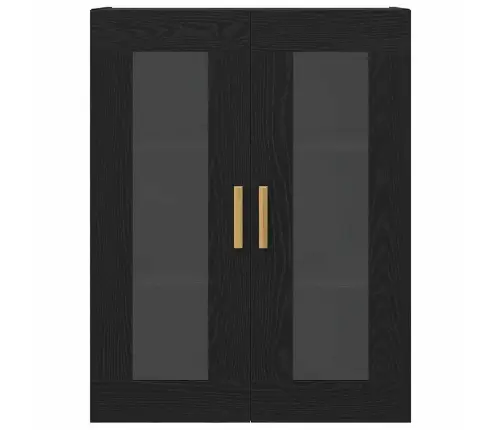 Melna Ozola Sienas Skapis - 69.5X34X90 Cm Vidaxl