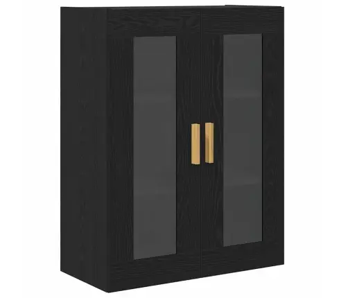 Melna Ozola Sienas Skapis - 69.5X34X90 Cm Vidaxl