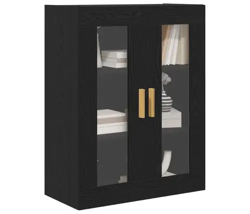 Melna Ozola Sienas Skapis - 69.5X34X90 Cm Vidaxl
