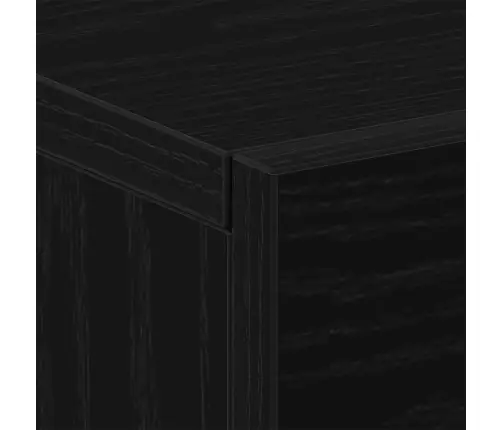 Sienas Uzstādāms Gultas Naktsgaldiņš Melni Ozolkoka 35X35X20 Cm Vidaxl