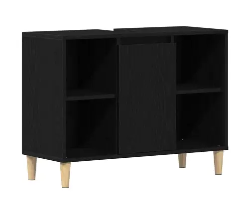 Izlietnes Skapītis, Melns Ozols, 80X33X60 Cm, Inženierkoks Vidaxl