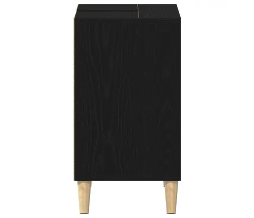 Izlietnes Skapītis, Melns Ozols, 80X33X60 Cm, Inženierkoks Vidaxl