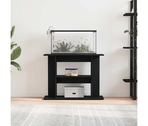 Akvārija Statīvs, Melns Ozols, 80X35X60 Cm, Inženierijas Koks Vidaxl
