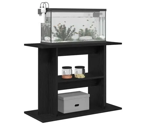 Akvārija Statīvs, Melns Ozols, 80X35X60 Cm, Inženierijas Koks Vidaxl