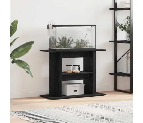 Akvārija Statīvs, Melns Ozols, 80X35X60 Cm, Inženierijas Koks Vidaxl