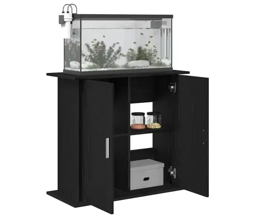 Akvārija Statīvs, Melns Ozols, 81X36X73 Cm, Inženierijas Koks Vidaxl