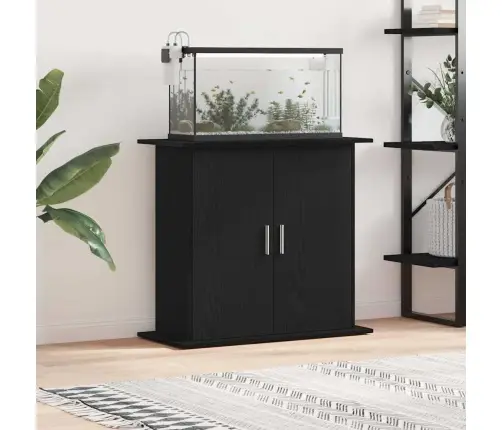 Akvārija Statīvs, Melns Ozols, 81X36X73 Cm, Inženierijas Koks Vidaxl
