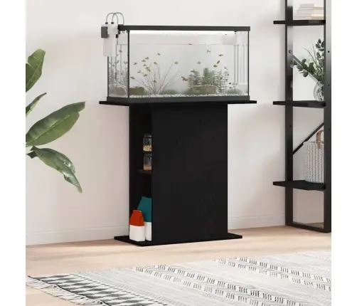 Akvariumo Stovas, Juodo Ąžuolo, 75X36X72,5 cm Inžinerinė Mediena