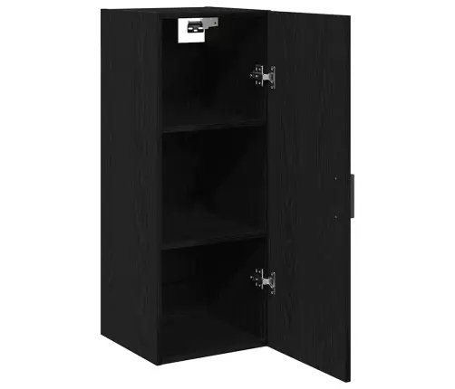 Sienas Skapis, Melns Ozols, 34,5X34X90 Cm, Inženierkoks Vidaxl