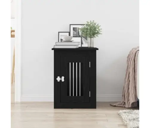 Suņu Būra Mēbeles, Melns Ozols, 62X45X59 Cm, Inženierkoks Vidaxl