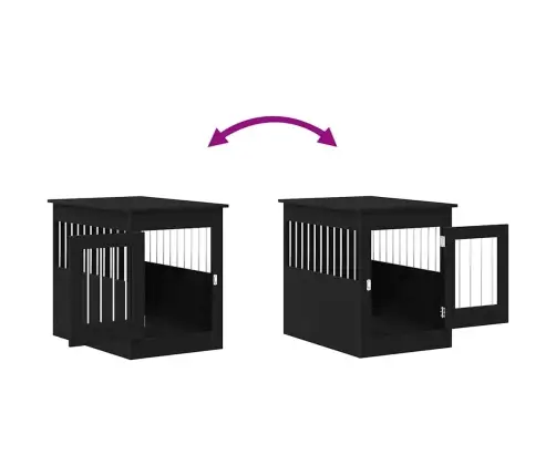 Suņu Būra Mēbeles, Melns Ozols, 80X55X68 Cm, Inženierkoks Vidaxl