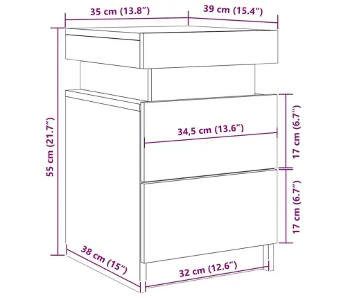 Öölambi Kapp Sahtliga Must Tamm 35 X 39 X 55 Cm Tehispuit