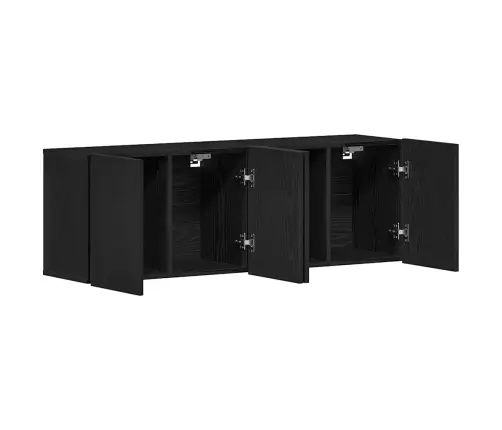 Tv Skapīši, 2 Gab., Melns Ozols, 120X30X41 Cm, Inženierkoks Vidaxl