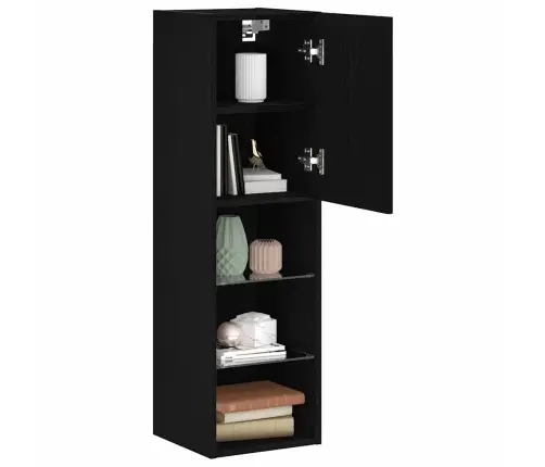 Led Televizora Skapītis 2 Gabali Melna Ozola 30,5X30X102 Cm Inženierijas Koks Vidaxl Led Televizora Skapītis 2 Gabali Melna Ozola 30,5X30X102 Cm Inženierijas Koks Vidaxl