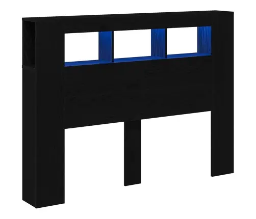 Led Gultas Galvgalis Melnā Ozola Krāsā 140X18,5X40 Cm Inženierijas Koks Vidaxl