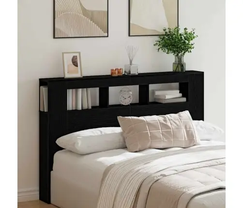 Led Galvas Tilts Melna Ozola 160X18,5X45 Cm Inženierijas Koks Vidaxl