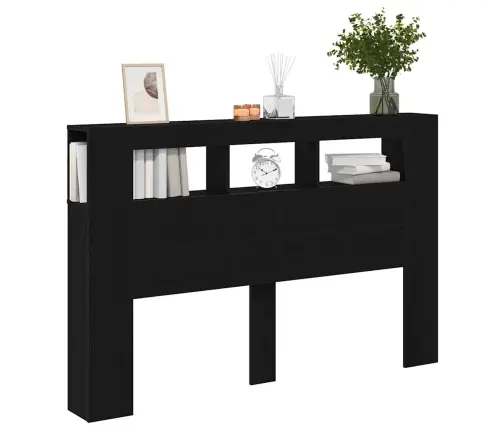 Led Galvas Tilts Melna Ozola 160X18,5X45 Cm Inženierijas Koks Vidaxl