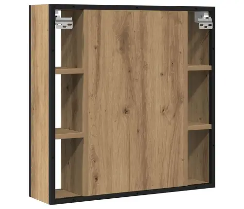 Vannasistabas Spoguļskapītis, Koka Krāsā, 60X16X60 Cm Vidaxl