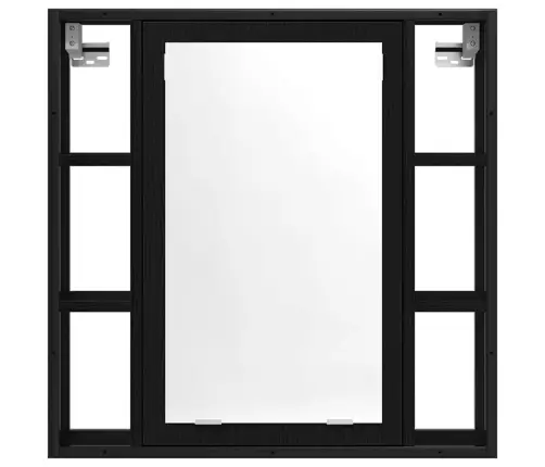 Vannasistabas Spoguļskapītis, Melns Ozols, 60X16X60 Cm Vidaxl