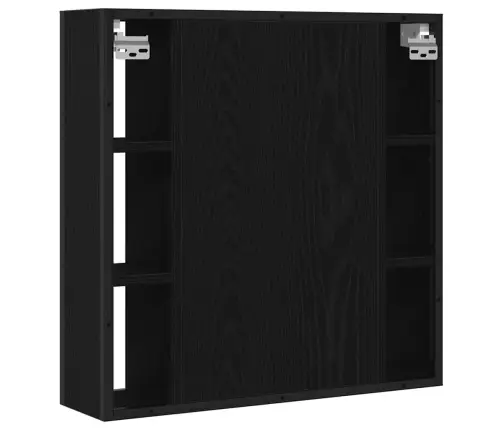 Vannasistabas Spoguļskapītis, Melns Ozols, 60X16X60 Cm Vidaxl