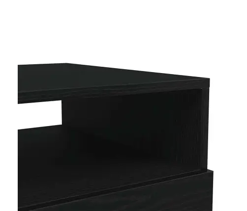 Kafijas Galdiņš Ar Led, Melns Ozols, 50X49X40 Cm Vidaxl