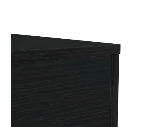 Kafijas Galdiņš Ar Led, Melns Ozols, 50X50X40 Cm Vidaxl