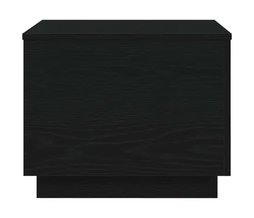 Kafijas Galdiņš Ar Led, Melns Ozols, 50X50X40 Cm Vidaxl