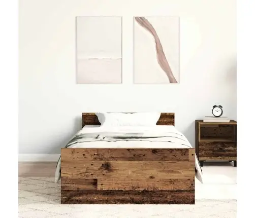 Gultas Rāmis Bez Matrača, 75X190 Cm, Inženierijas Koks Vidaxl