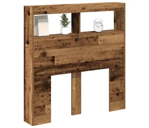 Galvgaļa Skapis Ar Led, Veca Koka, 100X17X102 Cm Vidaxl