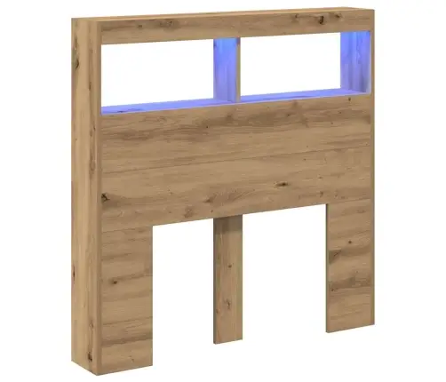 Galvgaļa Skapis Ar Led, Koka Krāsā, 100X17X102 Cm Vidaxl