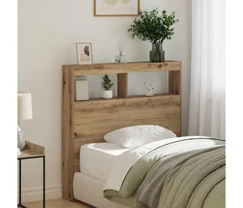 Galvgaļa Skapis Ar Led, Koka Krāsā, 100X17X102 Cm Vidaxl