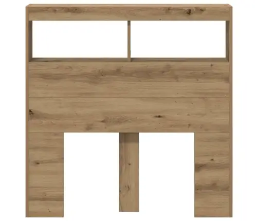 Galvgaļa Skapis Ar Led, Koka Krāsā, 100X17X102 Cm Vidaxl