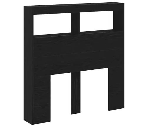 Galvgaļa Skapis Ar Led, Melns Ozola, 100X17X102 Cm Vidaxl