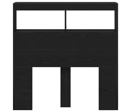 Galvgaļa Skapis Ar Led, Melns Ozola, 100X17X102 Cm Vidaxl