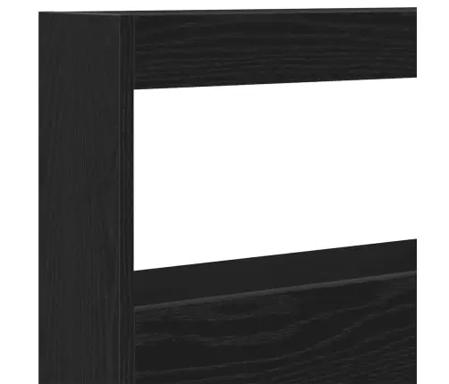 Galvgaļa Skapis Ar Led, Melns Ozola, 100X17X102 Cm Vidaxl