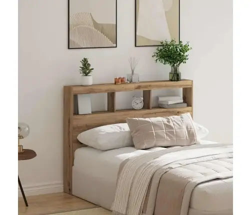 Galvgaļa Skapis Ar Led, Koka Krāsā, 140X17X102 Cm Vidaxl Galvgaļa Skapis Ar Led, Koka Krāsā, 140X17X102 Cm Vidaxl