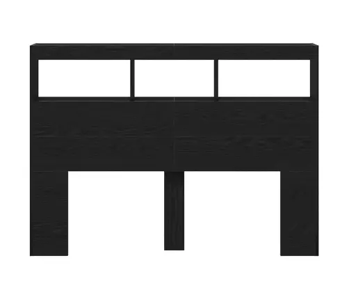 Galvgaļa Skapis Ar Led, Melns Ozola, 140X17X102 Cm Vidaxl