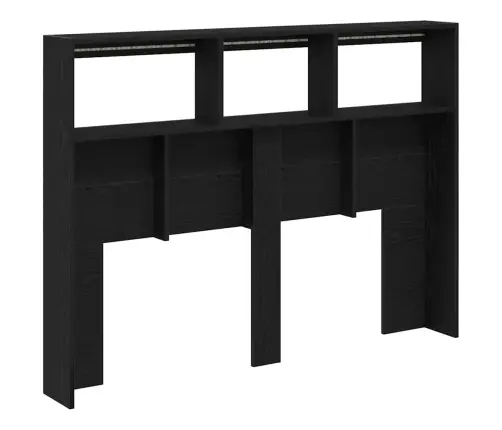 Galvgaļa Skapis Ar Led, Melns Ozola, 140X17X102 Cm Vidaxl